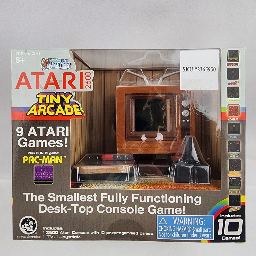 New Atari 2600 Tiny Arcade 10 Games on the Smallest Desk Top Console ~ Playable
